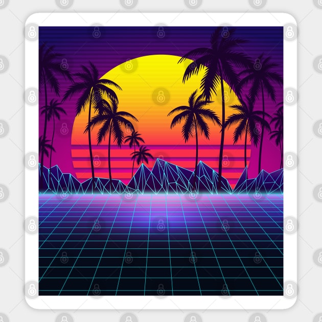 Magnificent Sunset Dreamwave Sticker by edmproject